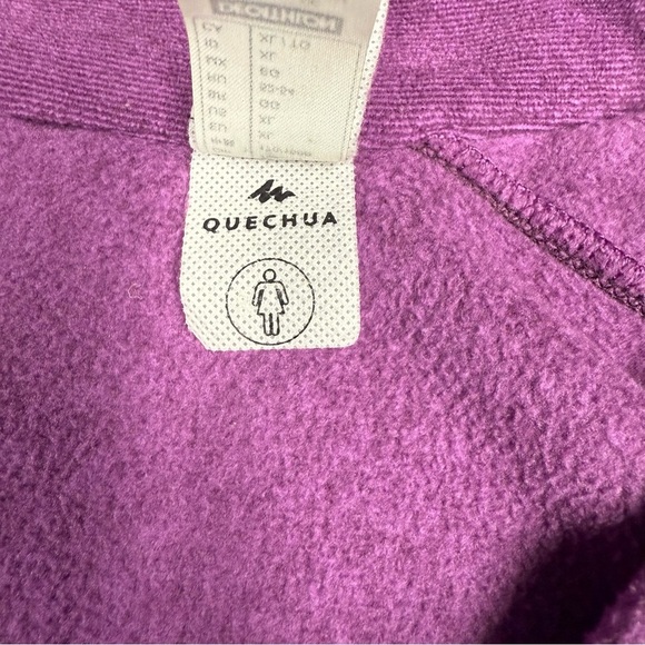 Quechua Purple Quarter-Zip Fleece Pullover - Picture 3 of 4